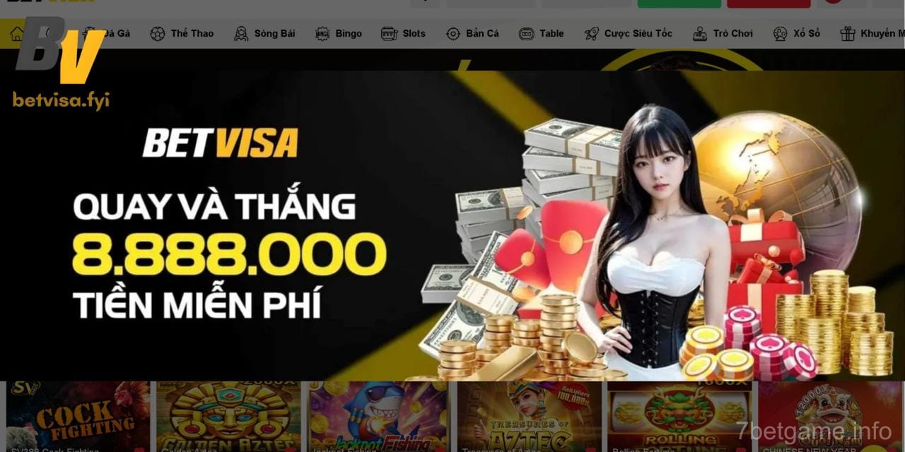 Giao diện vòng quay miễn phí tại BetVisa App
